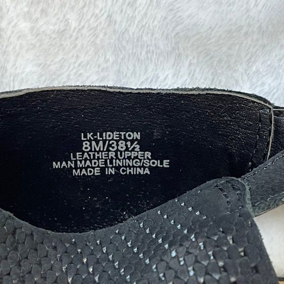 Lucky Brand Women's Black Leather Slingback Block Heel Lideton Shootie Bootie 8 - Picture 10 of 10